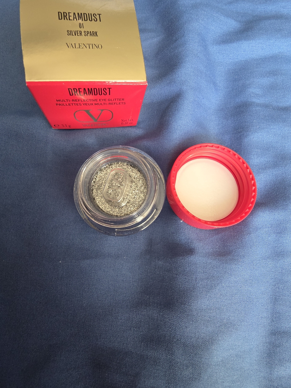 Valentino Dreamdust Multi-Reflective Eye Glitter — Silver Spark New In Box